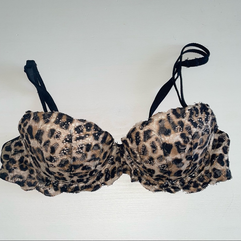 PINK VS Cheetah Lace Push Up 32A